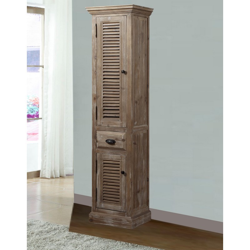 INFURNITURE WK1937SC 79 INCH RUSTIC SOLID FIR SIDE CABINET