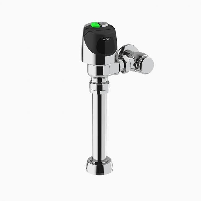 SLOAN 3370446 ECOS 8111-1.6/1.1 GJ 16. OR 1.1 GPF TOP SPUD DUAL FLUSH BATTERY EXPOSED SENSOR WATER CLOSET FLUSHOMETER WITH GROUND JOINT CONTROL STOP - POLISHED CHROME