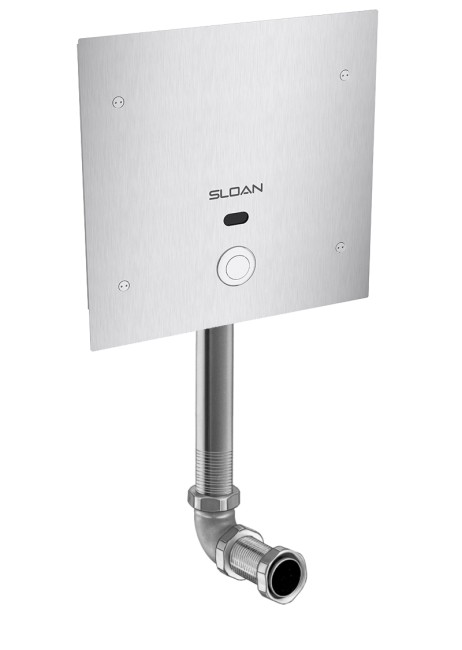 SLOAN 3771628 152-1.6 2-10 3/4 LDIM ESS SWB 1.6 GPF REAR SPUD SINGLE FLUSH CONCEALED SENSOR HARDWIRED WATER CLOSET FLUSHOMETER WITH SMALL WALL BOX AND ELECTRICAL OVERRIDE - ROUGH BRASS