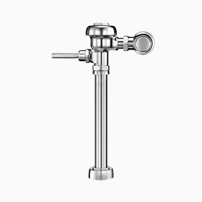 SLOAN 3780227 113-1.6 YK 1.6 GPF TOP SPUD SINGLE FLUSH EXPOSED MANUAL WATER CLOSET FLUSHOMETER WITH SOLID RING PIPE SUPPORT - POLISHED CHROME