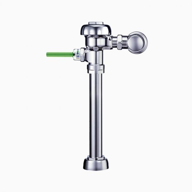 SLOAN 3760016 WES 115 1.6/1.1 O W/2 OFST 1.6 OR 1.1 GPF TOP SPUD DUAL FLUSH EXPOSED MANUAL WATER CLOSET FLUSHOMETER WITH 2 INCH OFFSET AND VACUUM BREAKER - POLISHED CHROME