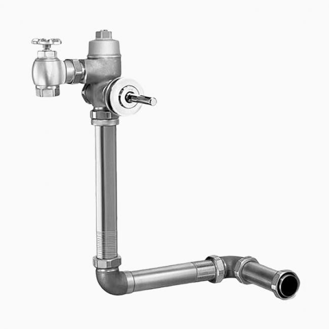 SLOAN 3141320 NAVAL CONCEALED MANUAL WATER CLOSET FLUSHOMETER, 3.5 GPF, ROUGH BRASS FINISH, REAR SPUD, SINGLE FLUSH, 12 3/4 L DIMENSION