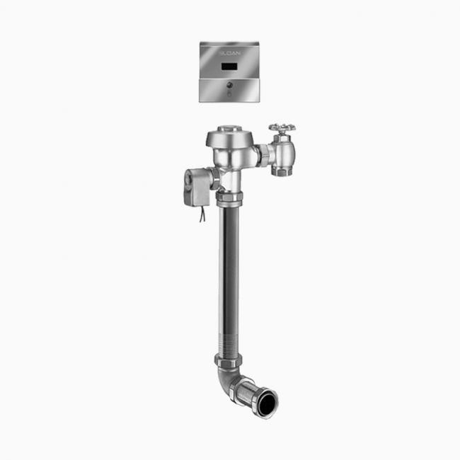 SLOAN 3451604 ROYAL 152 2-10 3/4 LDIM ESS E 3.5 GPF REAR SPUD SINGLE FLUSH CONCEALED SENSOR WATER CLOSET FLUSHOMETER WITH ELECTRICAL OVERRIDE AND 1 INCH STRAIGHT CONTROL STOP - ROUGH BRASS