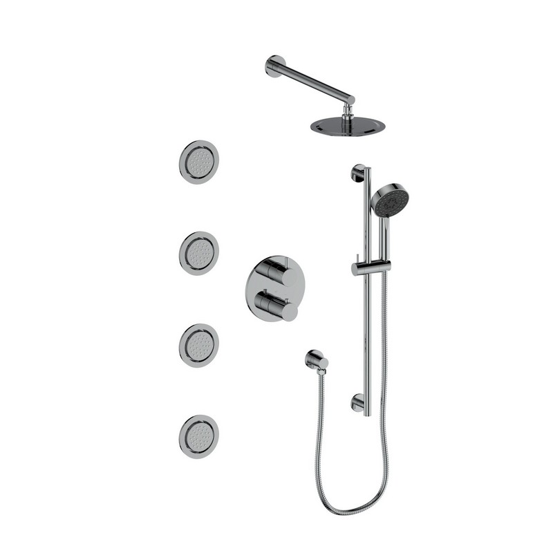ZLINE EMBY-SHS-T3 EMERALD BAY 7 7/8 INCH THERMOSTATIC SHOWER SYSTEM WITH BODY JETS