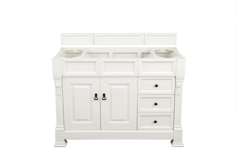 JAMES MARTIN 147-V48-BW BROOKFIELD 48 INCH BRIGHT WHITE SINGLE VANITY WITH DRAWERS