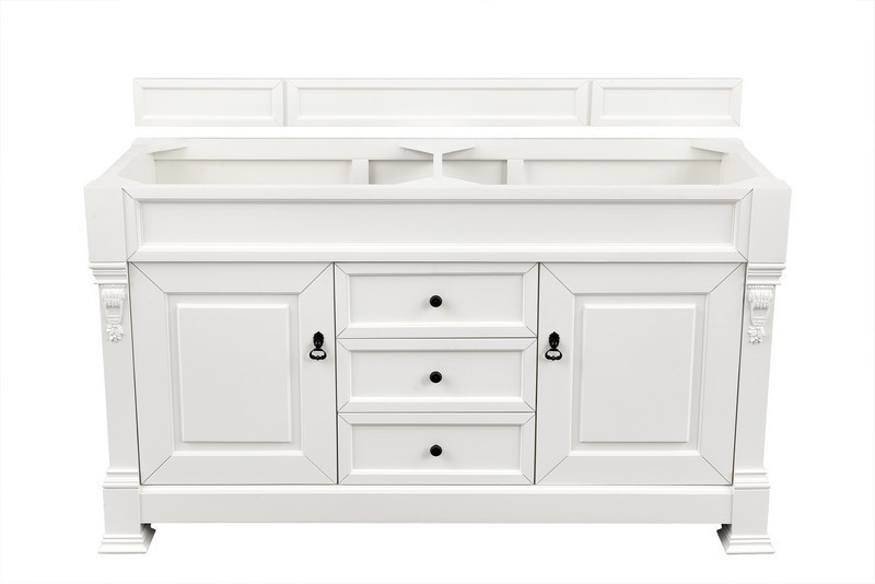 James Martin 147 V60d Bw Brookfield 60, 60 Inch White Bathroom Vanity Double Sink Without Top