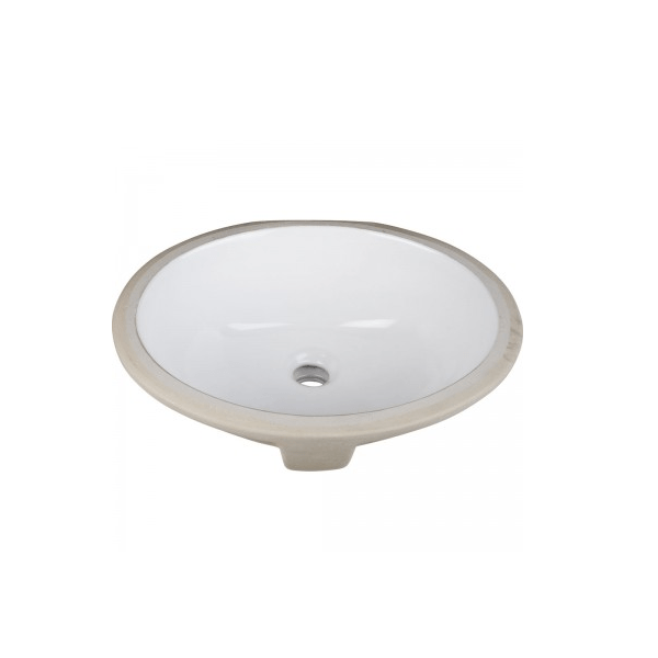 HARDWARE RESOURCES H8809WH 17 INCH OVAL UNDERMOUNT WHITE PORCELAIN BOWL