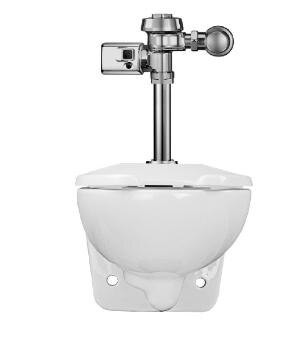 SLOAN 24531402 WETS2453.1402 WETS-2453.1402 WALL HUNG TOILET WITH ROYAL OPTIMA PLUS 111-1.6 SMO FLUSHOMETER