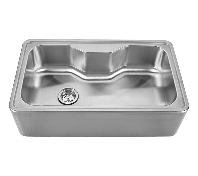 WHITEHAUS WHNAPA3016 33 1/2 INCH NOAH'S COLLECTION SINGLE BOWL DROP-IN SINK W/ A SEAMLESS CUSTOMIZED FRONT APRON