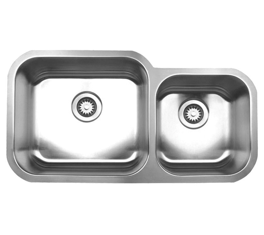 WHITEHAUS WHNDBU3318 33 1/2 INCH NOAH'S COLLECTION DOUBLE BOWL UNDERMOUNT SINK