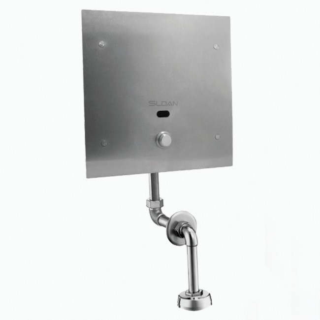 SLOAN 3773227 CONCEALED SENSOR HARDWIRED URINAL FLUSHOMETER, 0.125 GPF, DUAL-FILTERED BYPASS, ROUGH BRASS FINISH, TOP SPUD, SINGLE FLUSH, 2-10 3/4 LDIM, TRUE MECHANICAL OVERRIDE, HARDWIRED, SENSOR-OPERATED, SMALL WALL BOX