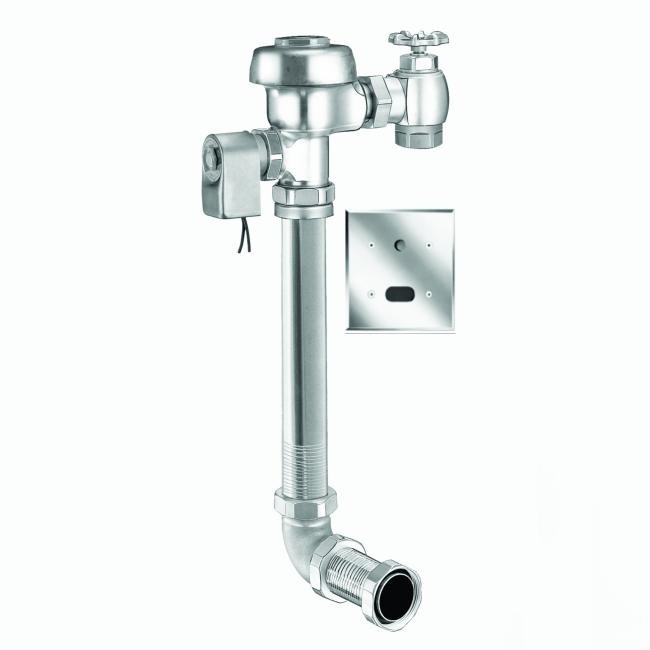 SLOAN 3778120 CONCEALED SENSOR HARDWIRED WATER CLOSET FLUSHOMETER, 1.28 GPF, DUAL-FILTERED FIXED BYPASS DIAPHRAGM, ROUGH BRASS FINISH, SINGLE FLUSH, ELECTRICAL OVERRIDE, HARDWIRED, SENSOR-OPERATED
