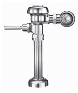 SLOAN 3080053 REGAL 111 XL 1.6 GPF SINGLE FLUSH EXPOSED MANUAL WATER CLOSET FLUSHOMETER, 1 INCH IPS INLET, 1 1/2 INCH SPUD, POLISHED CHROME