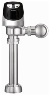 SLOAN 3370000 SOLIS 8111 DUAL-FLUSH EXPOSED SENSOR WATER CLOSET FLUSHOMETER, SOLAR, 1.6 OR 1.1 GPF, 1 INCH IPS INLET, 1 1/2 INCH SPUD, 15 TO 80 PSI, POLISHED CHROME