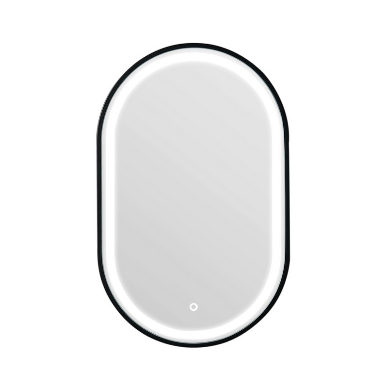 OVE DECORS 15VMR-AMAN20-BLKCL AMANI 20 X 32 INCH OVAL LED MIRROR IN BLACK