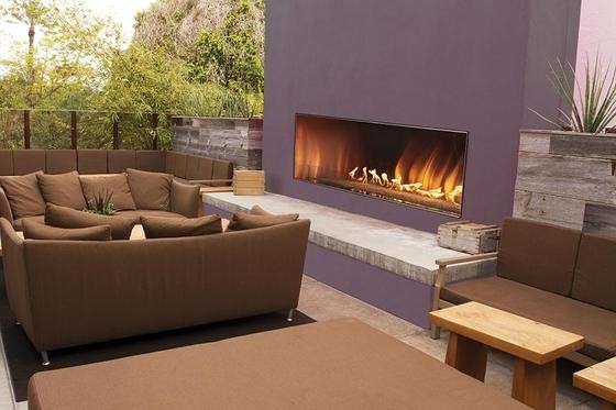 CAROL ROSE OLL60FP12SN 60 INCH OUTDOOR LINEAR FIREPLACE, NATURAL GAS