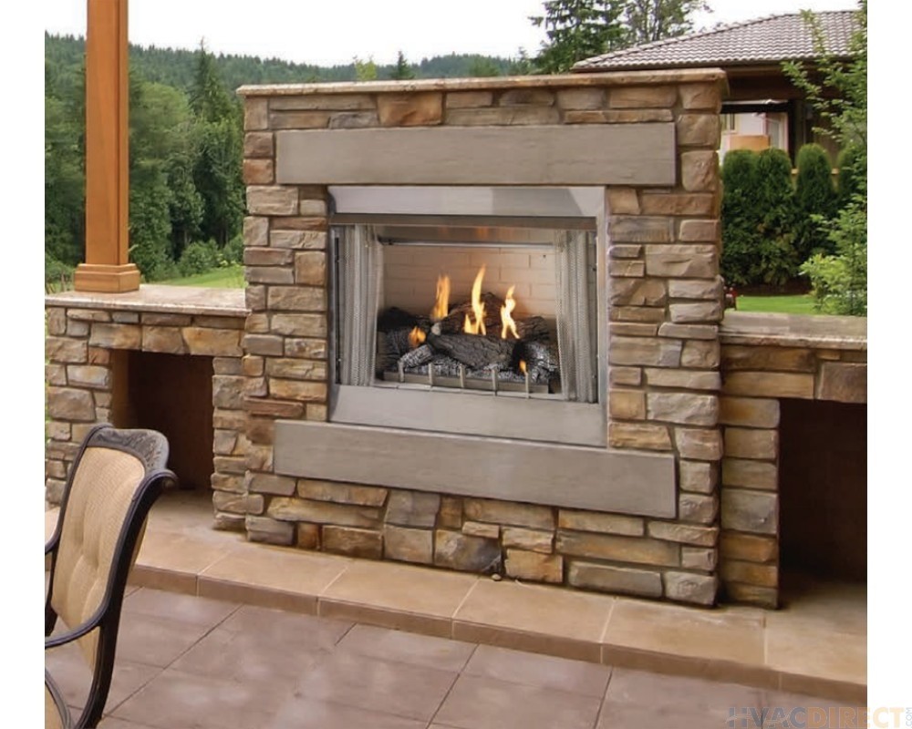 CAROL ROSE OP42FP72MN 42 INCH PREMIUM OUTDOOR INTERMITTENT FIREPLACE, NATURAL GAS