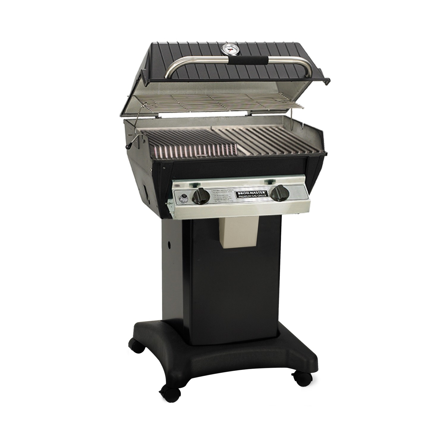 BROILMASTER R3BN INFRARED SERIES NATURAL GAS GRILL WITH LEFT BLUE FLAME AND RIGHT IR BURNER - BLACK