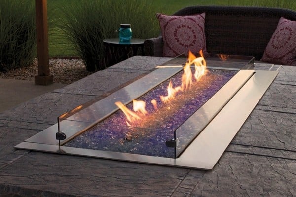 CAROL ROSE WG604LT 60 INCH GLASS WIND DEFLECTOR FOR FIRE PITS