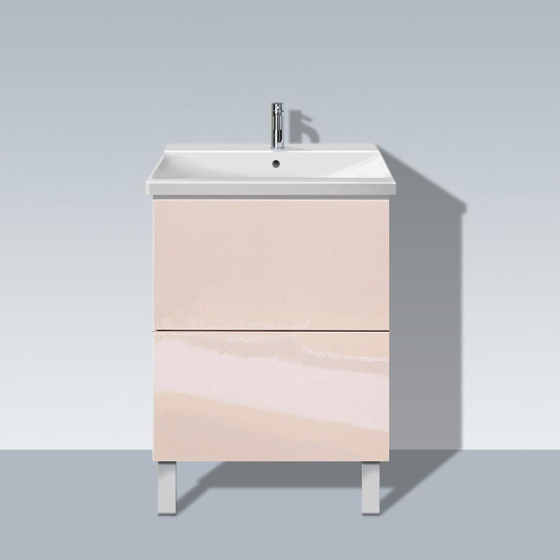 DURAVIT LC6625 L-CUBE 24-3/8 X 19 INCH VANITY UNIT FLOOR STANDING, WITH TWO PULL-OUT COMPARTMENTS