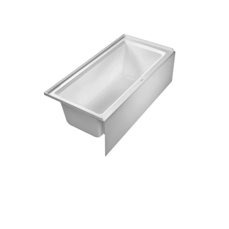 DURAVIT 700408000000090 ARCHITEC 66 X 32 INCH RECTANGLE WITH INTEGRATED PANEL AND FLANGE BATHTUB WITH 19 1/4 INCH PANEL