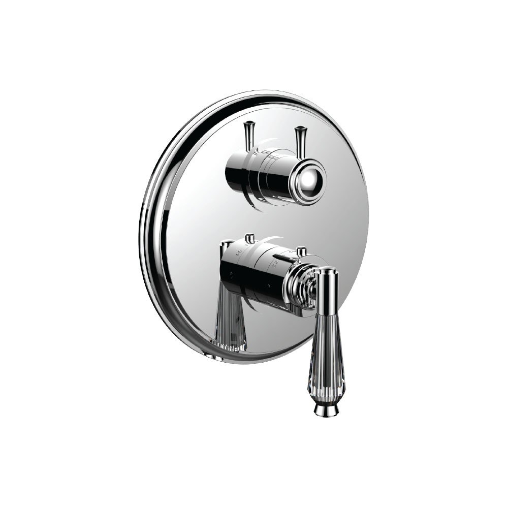 SANTEC 7098HC-TM ALEXIS CRYSTAL 1/2 INCH THERMOSTATIC TRIM WITH VOLUME CONTROL AND 3-WAY DIVERTER