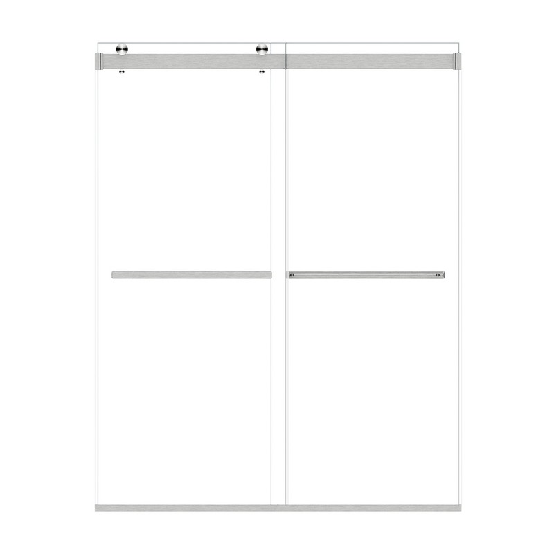ALTAIR SD80160-BP MARCELO 60 X 76 INCH BY PASS FRAMELESS SHOWER DOOR WITH CLEAR GLASS