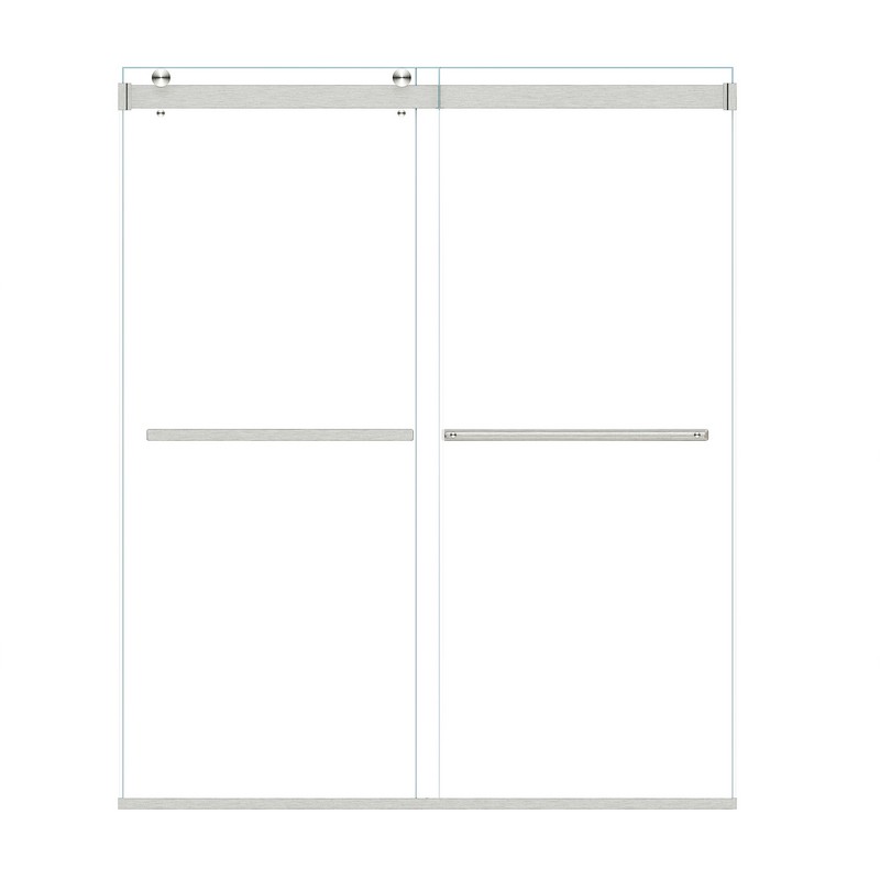 ALTAIR SD80164-BP MARCELO 64 X 76 INCH BY PASS FRAMELESS SHOWER DOOR WITH CLEAR GLASS