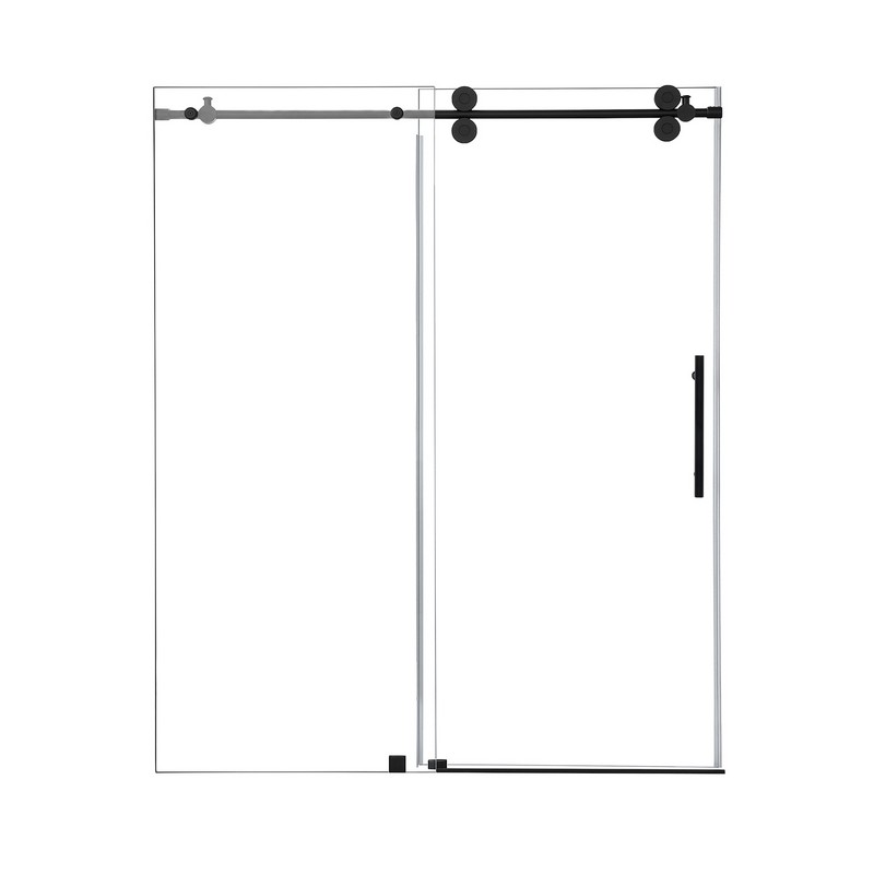 ALTAIR SD80356-SS LAZARO 56 X 78 INCH SINGLE SLIDING FRAMELESS SHOWER DOOR WITH CLEAR GLASS