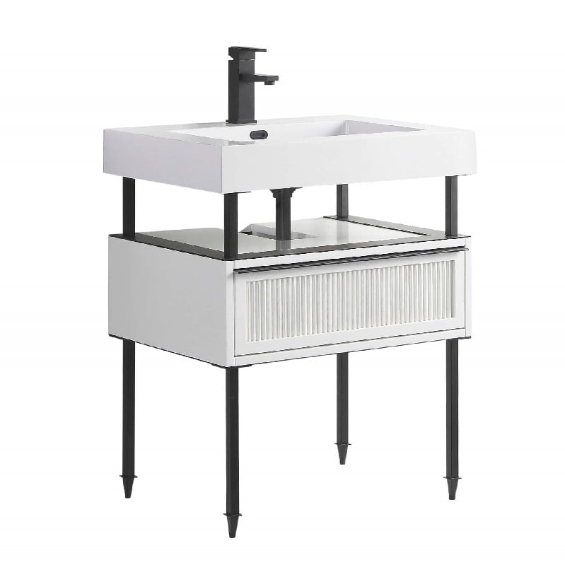 FINE FIXTURES DA30 DAKOTA 30 INCH LEG MOUNT SINGLE BATH VANITY