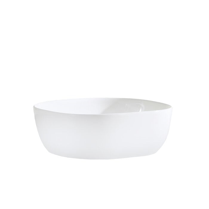 FINE FIXTURES MV16STE 15 3/4 INCH VESSEL BATHROOM SINK - WHITE