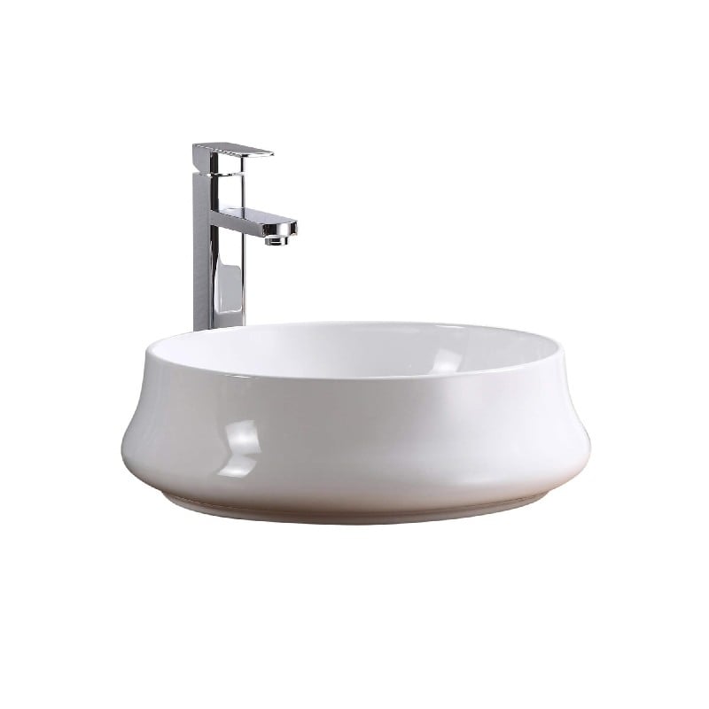 FINE FIXTURES MV1818SPW 17 3/4 INCH VESSEL BATHROOM SINK - WHITE