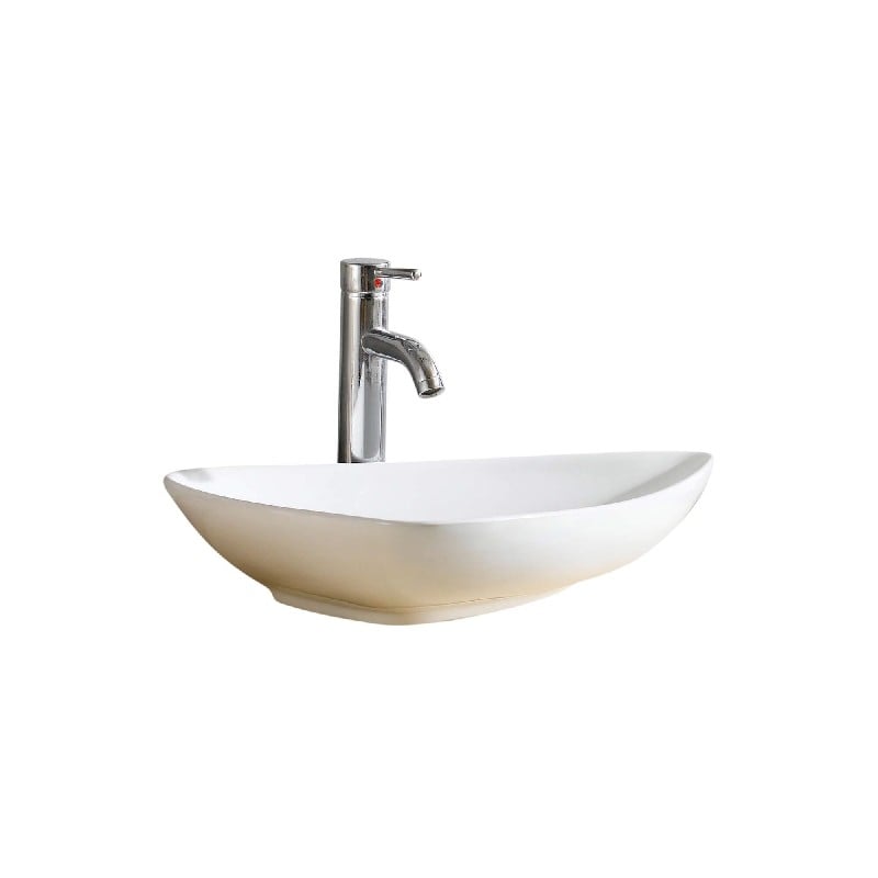 FINE FIXTURES MV2618TW 25 5/8 INCH VESSEL BATHROOM SINK - WHITE