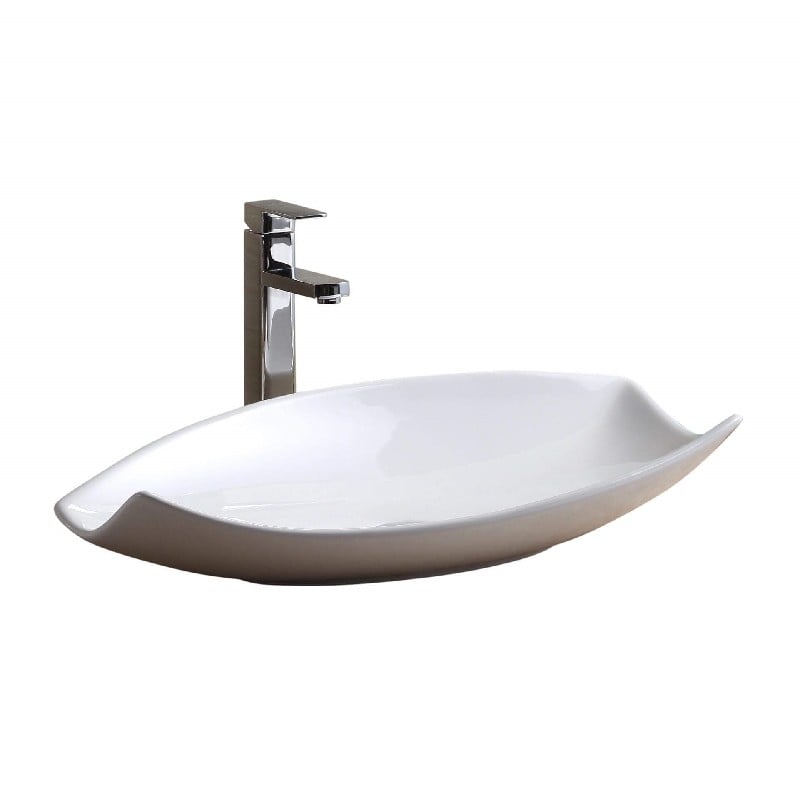 FINE FIXTURES MV2915TE 28 3/4 INCH VESSEL BATHROOM SINK - WHITE