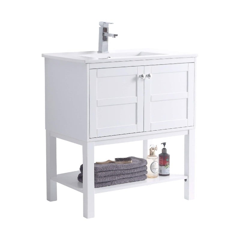 FINE FIXTURES OPBR30 BROOKLYN 30 INCH FREESTANDING SINGLE BATH VANITY WITH SINK