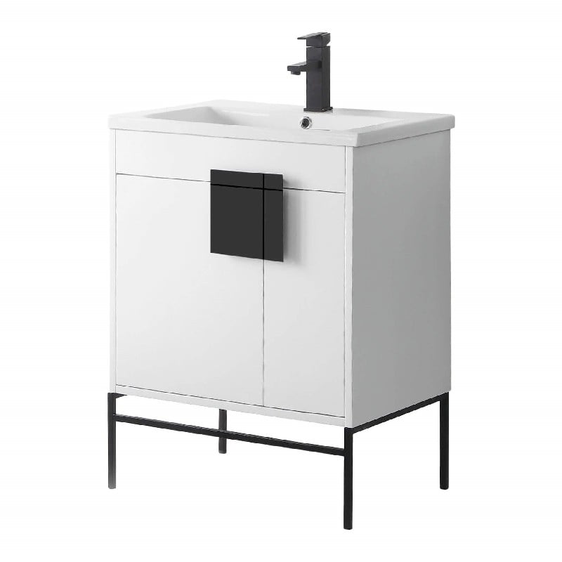 FINE FIXTURES SH30 SHAWBRIDGE 28 3/4 INCH LEG MOUNT SINGLE BATH VANITY