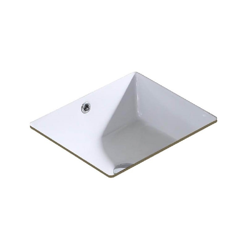 FINE FIXTURES VUM1612W URBANIA 15 3/8 INCH SQUARE UNDERMOUNT VANITY SINK - WHITE