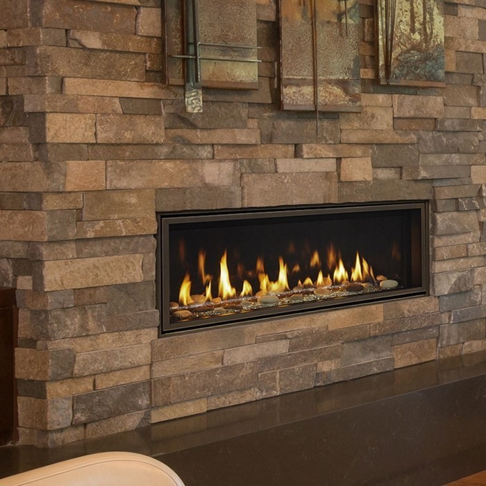 MAJESTIC ECHEL48IN-C ECHELON II 48 INCH TOP DIRECT VENT NATURAL GAS FIREPLACE WITH INTELLIFIRE TOUCH IGNITION SYSTEM