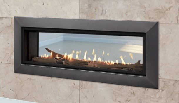 MAJESTIC ECHEL48STIN-C ECHELON II 48 INCH SEE-THROUGH TOP DIRECT VENT NATURAL GAS FIREPLACE WITH INTELLIFIRE TOUCH IGNITION SYSTEM