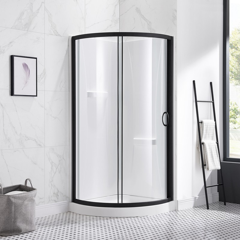 OVE DECORS 15SKA-BRE32-AC BREEZE 32 INCH SHOWER KIT WITH GLASS PANELS, BACKWALLS AND BASE INCLUDED