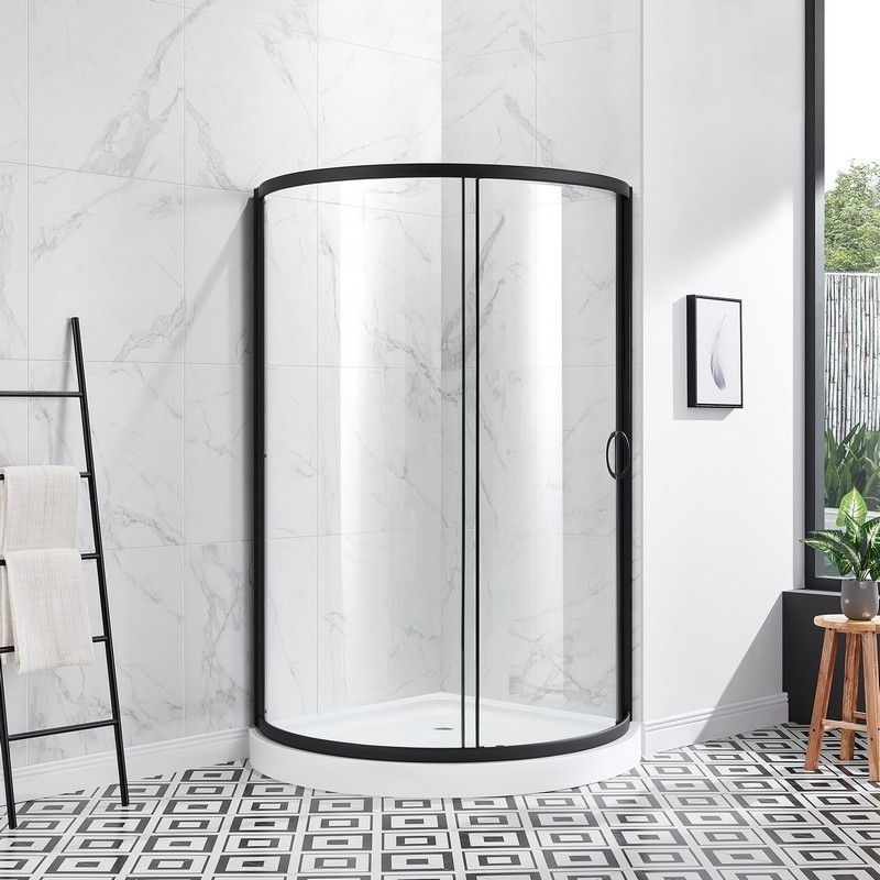 OVE DECORS 15SKC-BRE36-AC BREEZE 36 INCH SHOWER KIT WITH GLASS PANELS, AND BASE INCLUDED