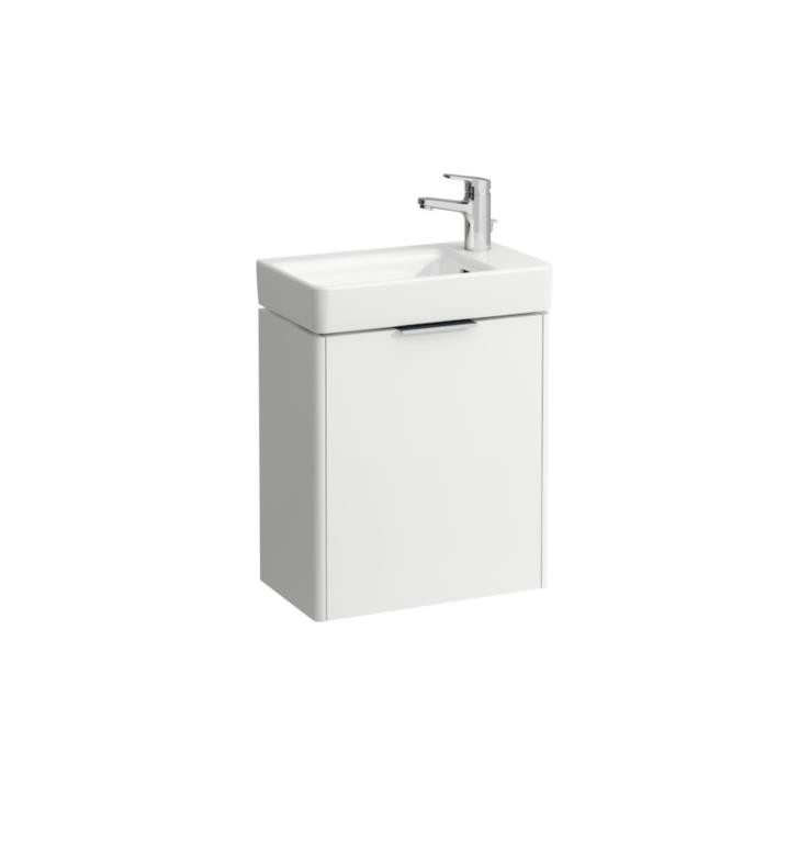 LAUFEN H4021021101 BASE 18 1/2 INCH WALL MOUNT SINGLE BASIN BATHROOM VANITY BASE WITH ONE DOOR AND RIGHT HINGE