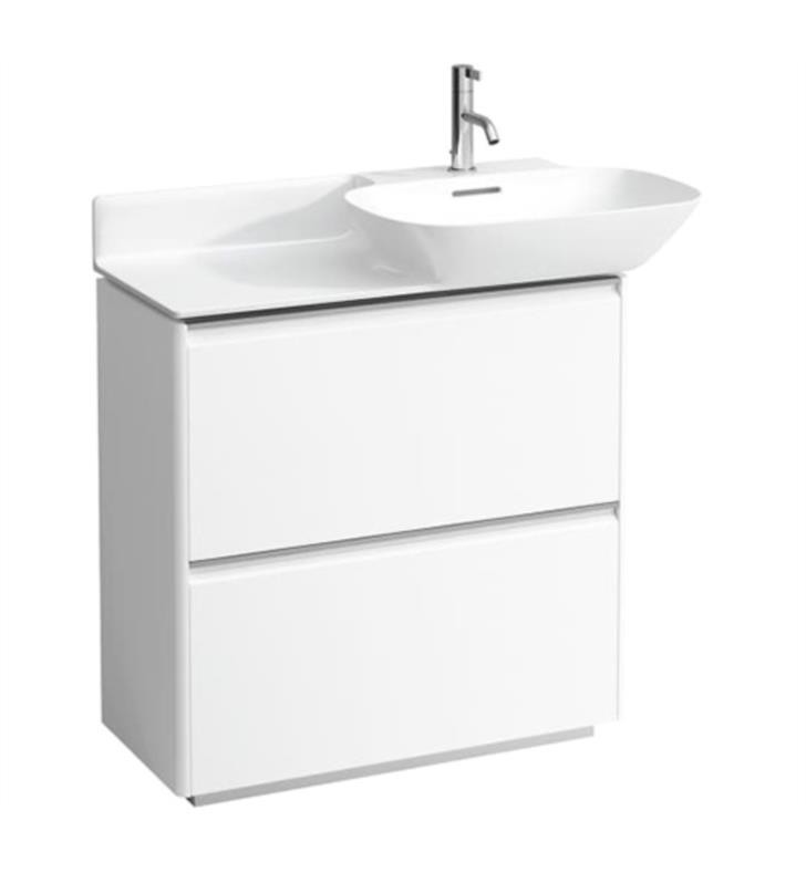 LAUFEN H4030021101 BASE 30 1/4 INCH FREE STANDING SINGLE BASIN BATHROOM VANITY BASE WITH TWO DRAWER