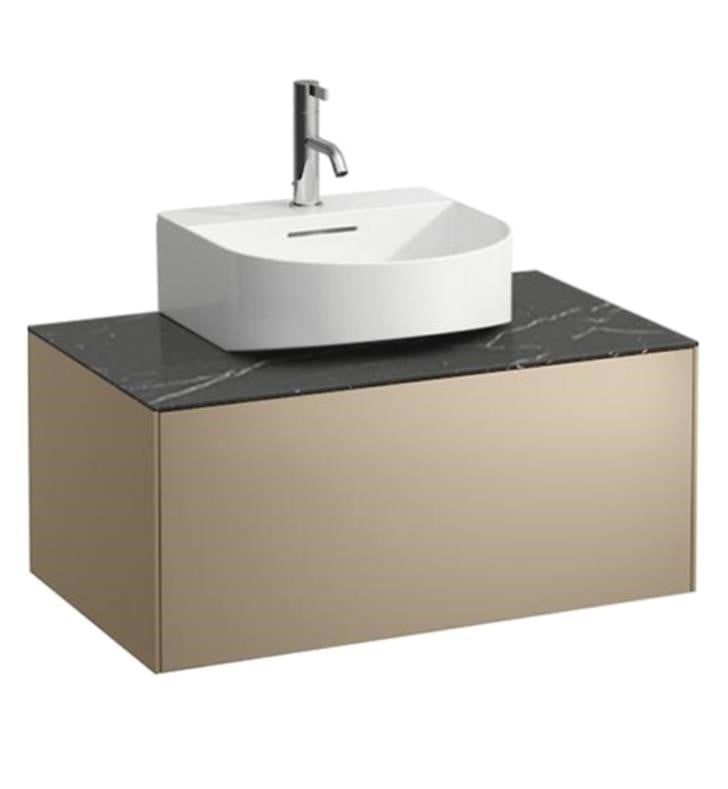 LAUFEN H4054410341 SONAR 30 5/8 INCH WALL MOUNT SINGLE BASIN BATHROOM VANITY BASE WITH ONE DRAWER