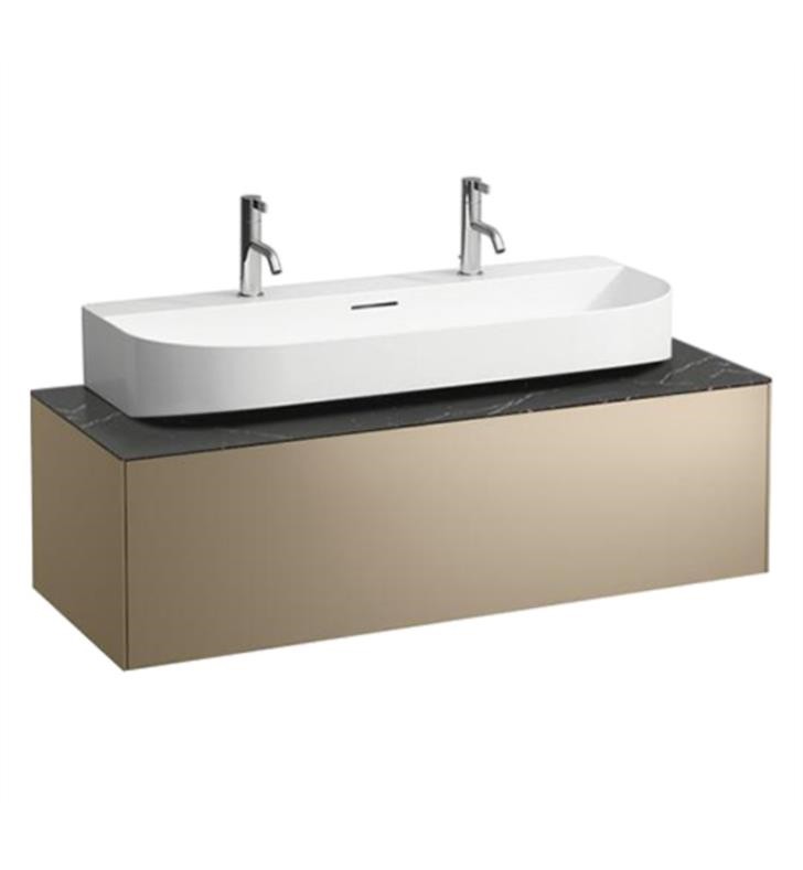 LAUFEN H4054610341 SONAR 46 3/8 INCH WALL MOUNT SINGLE BASIN BATHROOM VANITY BASE FOR CENTRE CUT-OUT WITH ONE DRAWER