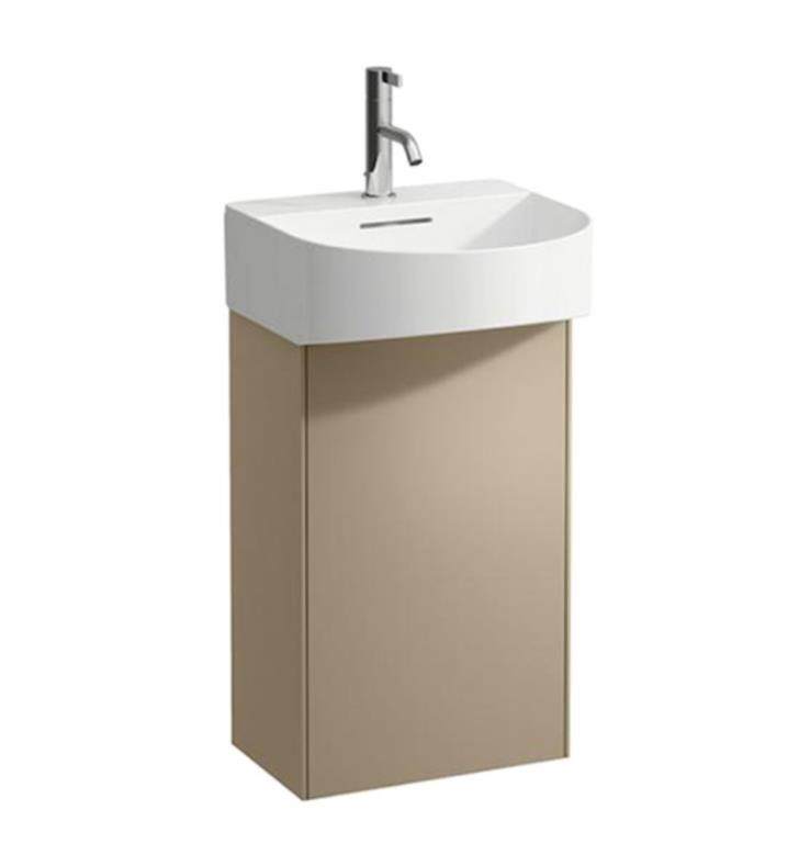 LAUFEN H4054820341 SONAR 15 1/4 INCH WALL MOUNT SINGLE BASIN BATHROOM VANITY BASE WITH ONE DOOR AND RIGHT HINGE