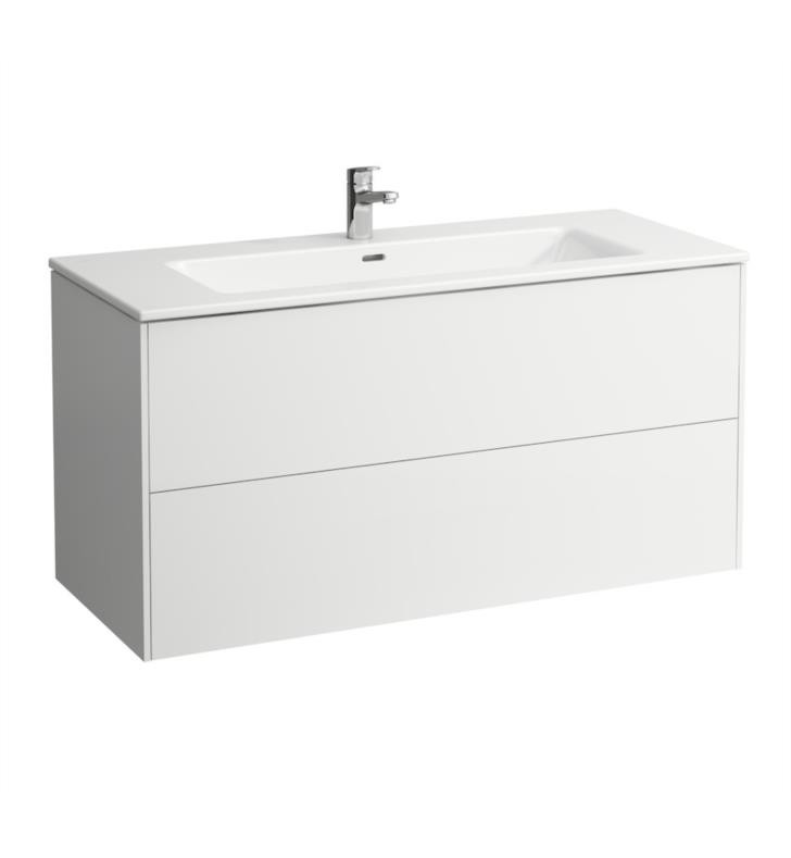 LAUFEN H8649631041 PRO S 47 1/4 INCH WALL MOUNT SINGLE BASIN BATHROOM VANITY WITH ONE FAUCET HOLE