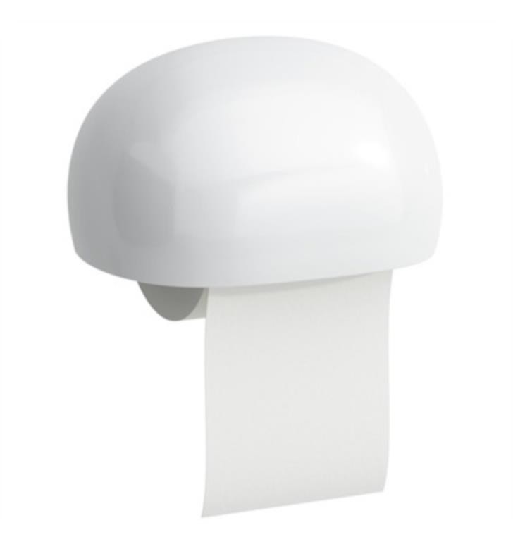 LAUFEN H8709700000001 ILBAGNOALESSI ONE 7 1/4 INCH WALL MOUNT TOILET ROLL HOLDER - WHITE