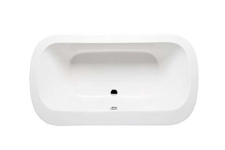 AMERICH AO6636L ANORA 66 INCH X 36 INCH ROUND RECTANGULAR LUXURY SERIES BATHTUB WITH A WIDEN DECK FOR FAUCET MOUNT CAPABILITIES