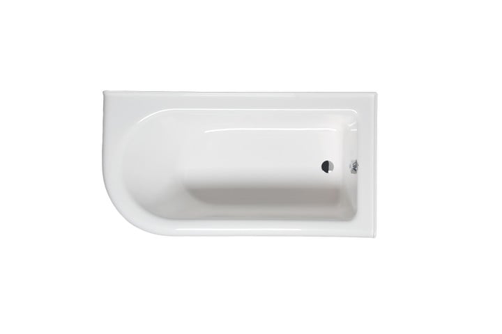 AMERICH BO6032LR BOW 60 INCH CORNER ALCOVE RIGHT HAND LUXURY SERIES TUB WITH AN INTEGRAL APRON AND MOLDED TILE FLANGE